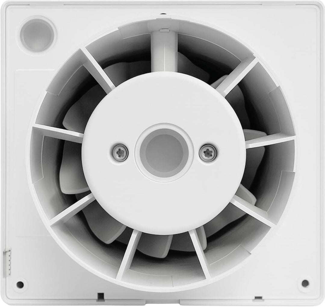 MKK Wohnraumventilator 100mm Wandmontage Lüfter Leise Badlüfter Weiss (Nachlauf), Nachlauf