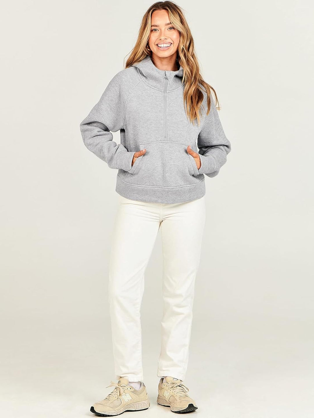 Timuspo Hoodie Damen Sweatjacke Kapuzenjacke mit Fleecet-Innenfutter Basic Zip Up Hoodie Pullover Wi