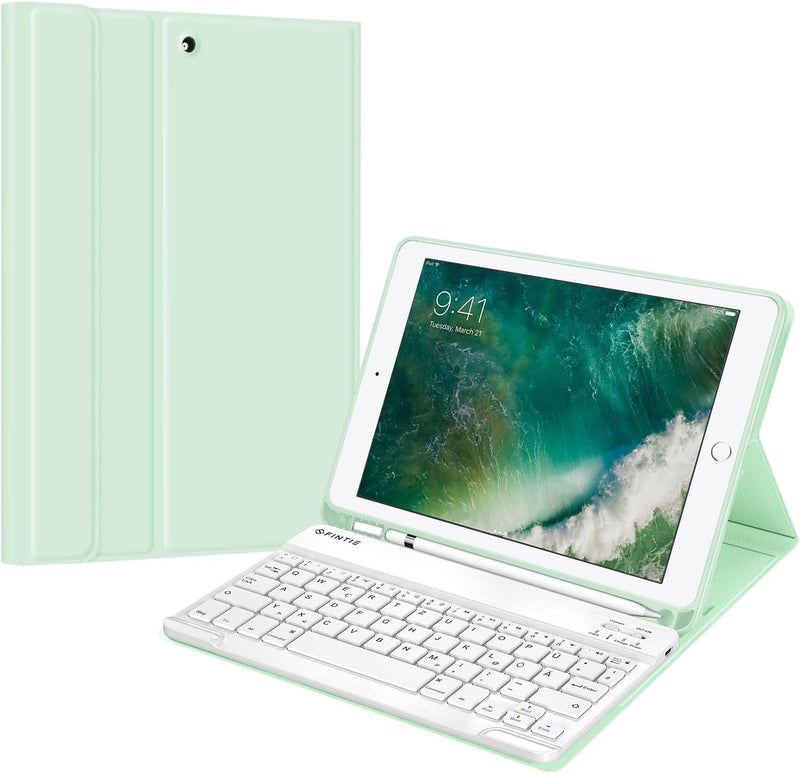 Fintie Tastatur Hülle für iPad 9.7 2018 (6. Generation), Soft TPU Rückseite Gehäuse Keyboard Case mi