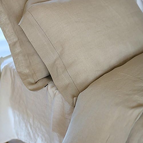 LinenMe Kissenbezug AlpinNaturfarbener Leinen Hohlsaum, Grau 80 x 80 cm, 80 x 80 cm