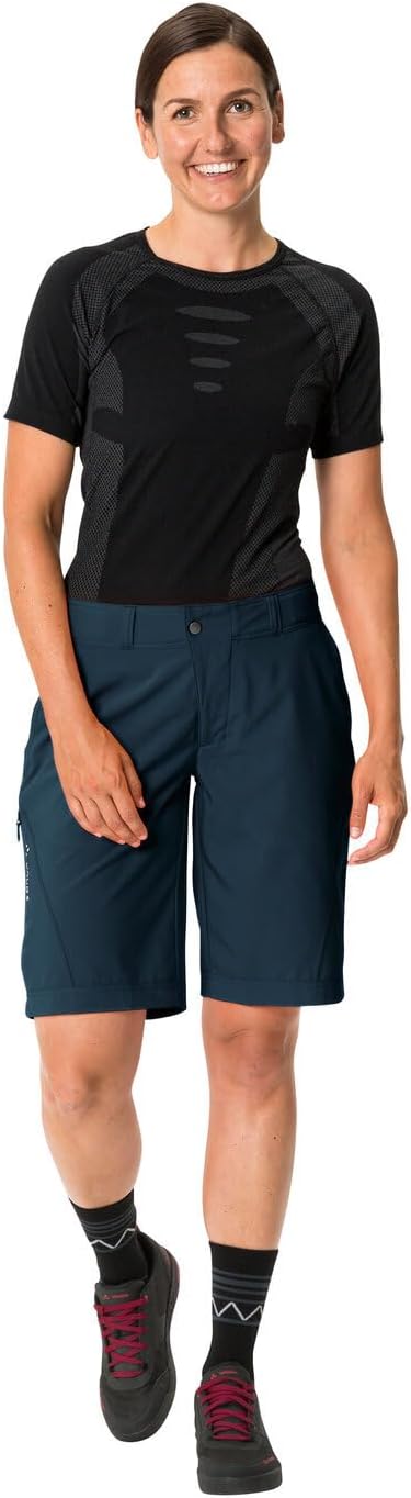 VAUDE Ledro Radlerhose für Damen - Gepolsterte MTB-Shorts mit Innenhose - atmungsaktive & elastische