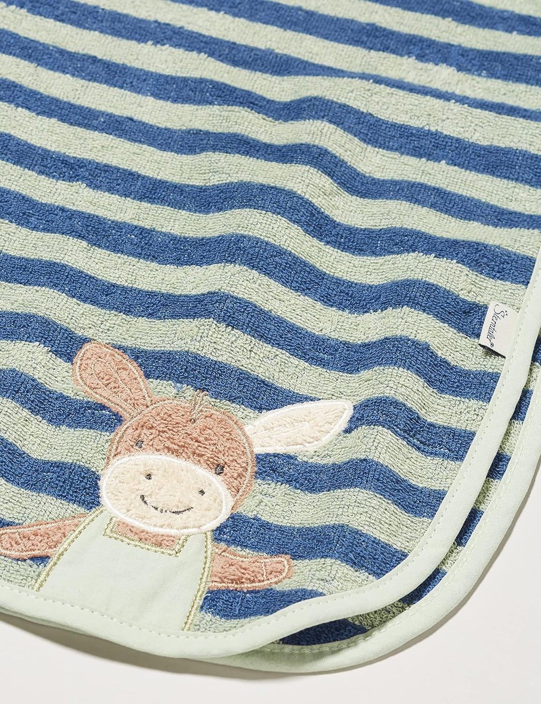 Sterntaler Baby Badeponcho mit Kapuze, Esel Emmilius, Einheitsgrösse, Baumwolle, Grün/Blau