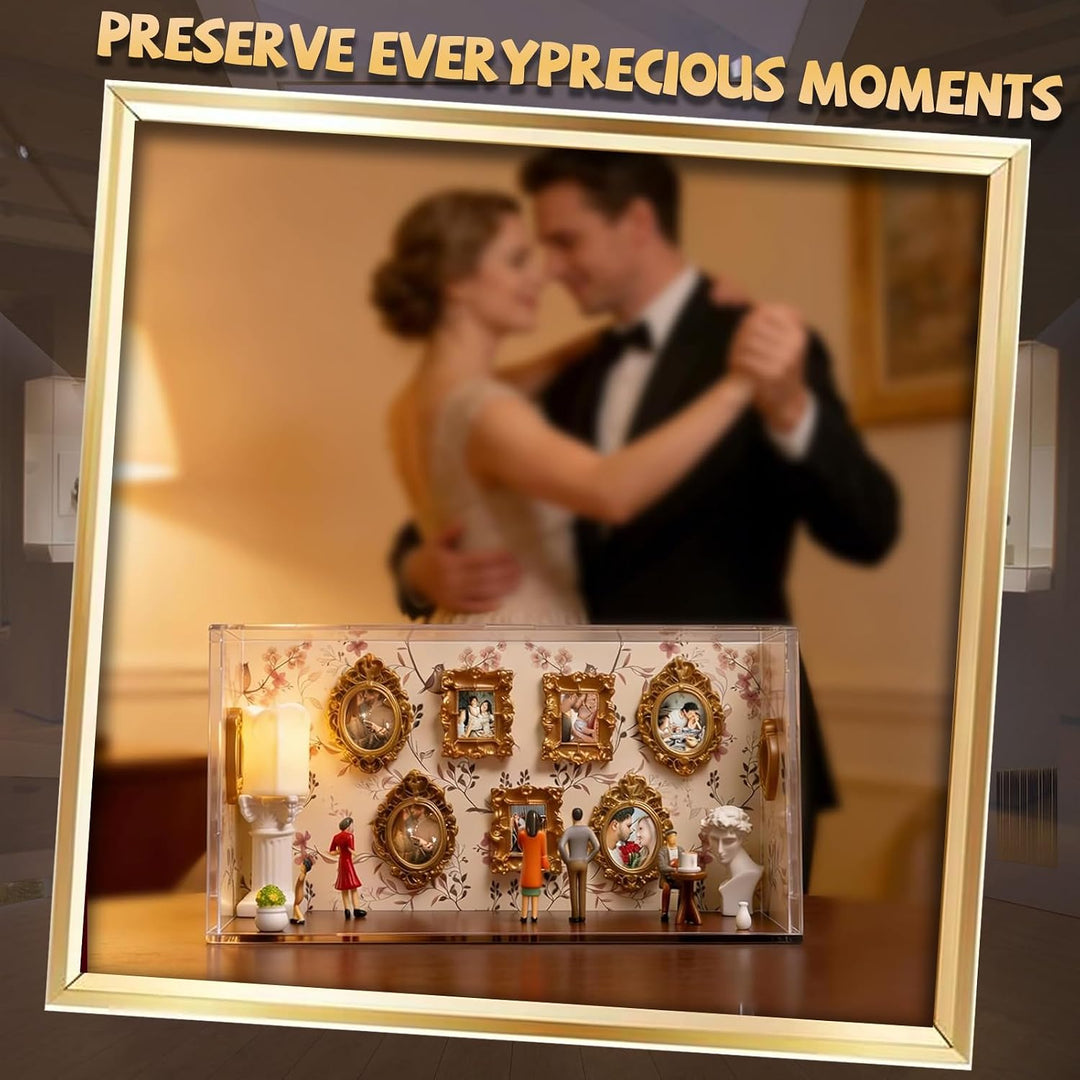 DIY Mini Museum Silhouette Box,Mini Menschen Figuren Museum,（Weiss） | mini bilderrahmen vintage mit