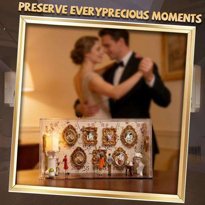 DIY Mini Museum Silhouette Box,Mini Menschen Figuren Museum,（Weiss） | mini bilderrahmen vintage mit