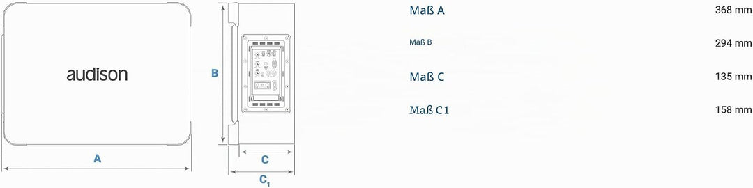 Audison APBX 8 AS2 – 200-mm Aktiv-Subwoofer in geschlossener Box, 500W Peak, integrierter Class-D-Ve