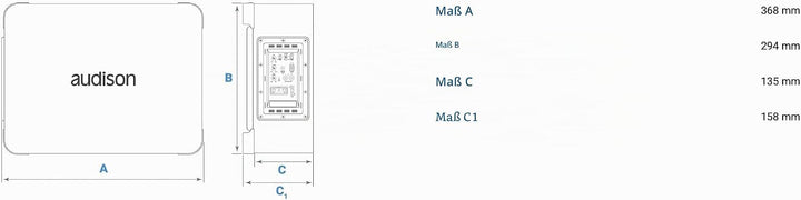Audison APBX 8 AS2 – 200-mm Aktiv-Subwoofer in geschlossener Box, 500W Peak, integrierter Class-D-Ve