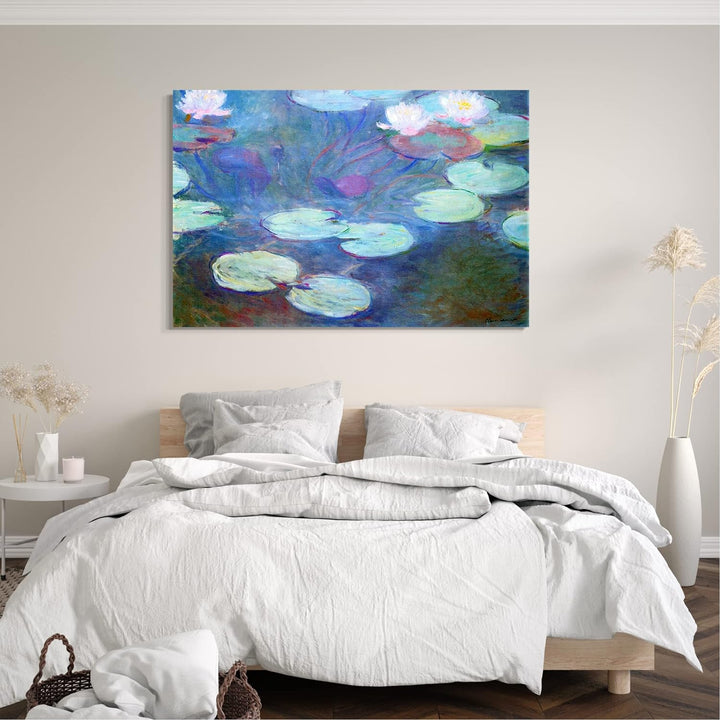 Printed Paintings Leinwand (80x60cm): Claude Monet - Seerosen pink 80x60 cm, 80x60 cm