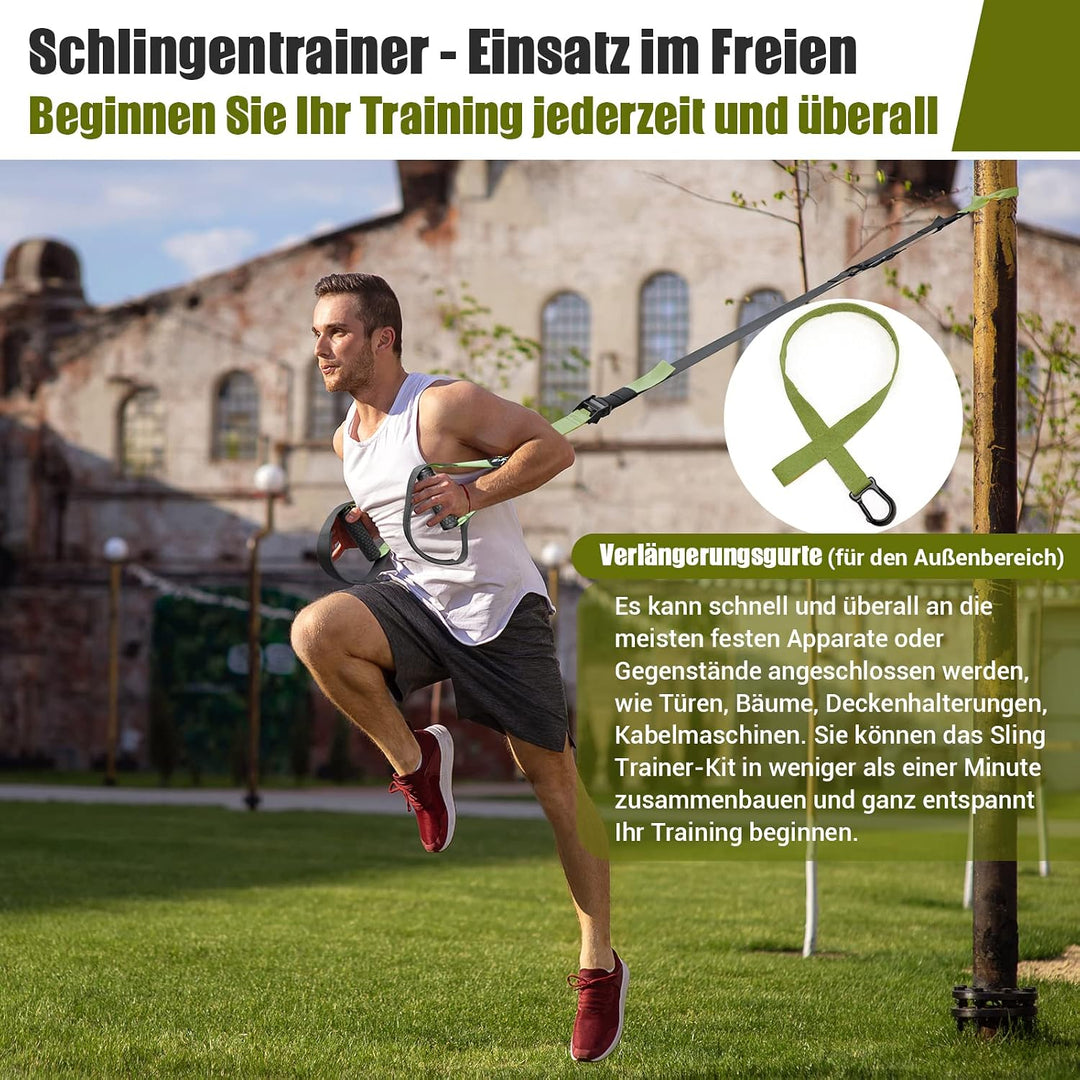 Schlingentrainer, Sling trainer mit Türanker für ein Ganzkörpertraining | Schlingentrainer für verst