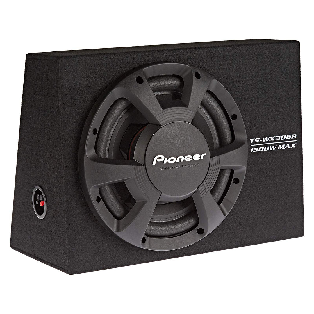 Pioneer TS-WX306B Aktivsubwoofer, leistungsstarker Gehäuse Subwoofer mit 1300 W Maximalleistung, 30