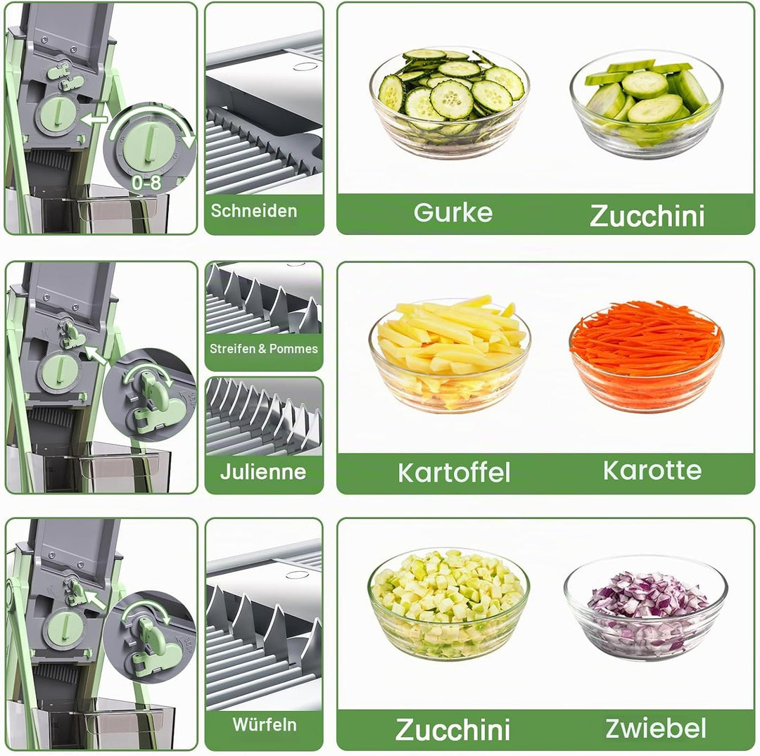 Safe Veggie Chopper Gemüseschneider, Pommes Frittierschneider, Zwiebelhacker, Gemüsehobel, multifunk