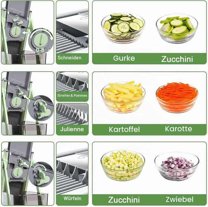 Safe Veggie Chopper Gemüseschneider, Pommes Frittierschneider, Zwiebelhacker, Gemüsehobel, multifunk