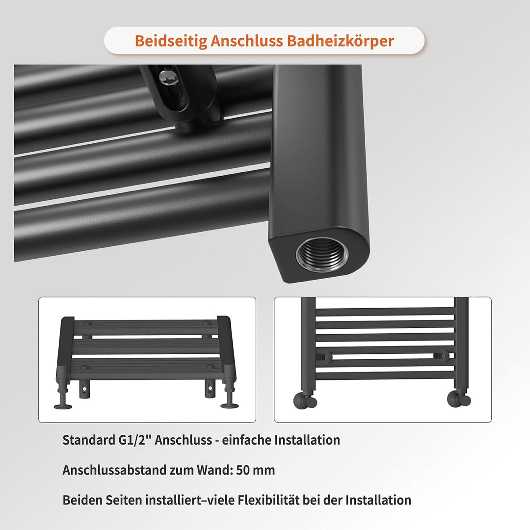 Heizkörper, Badheizkörper, Handtuchwärmer & Heizung fürs Badezimmer, Handtuchhalter, stylischer Hand