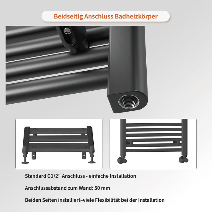 Heizkörper, Badheizkörper, Handtuchwärmer & Heizung fürs Badezimmer, Handtuchhalter, stylischer Hand