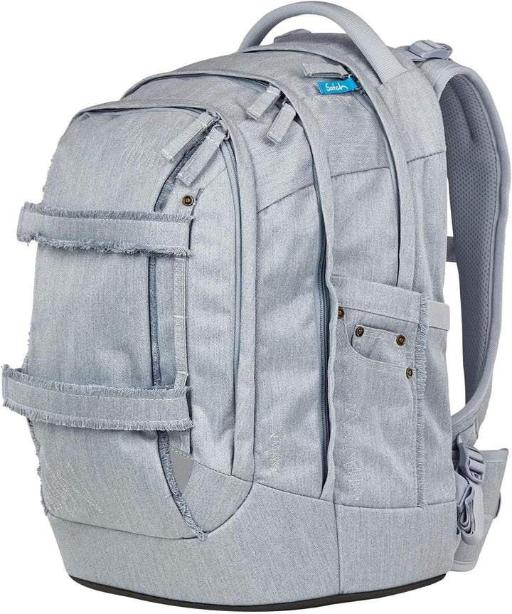 Satch Pack Set Set 3 teilig ab 5. Klasse ergonomisch 30L Stauraum mit Schlamperbox Sportbeutel Washe