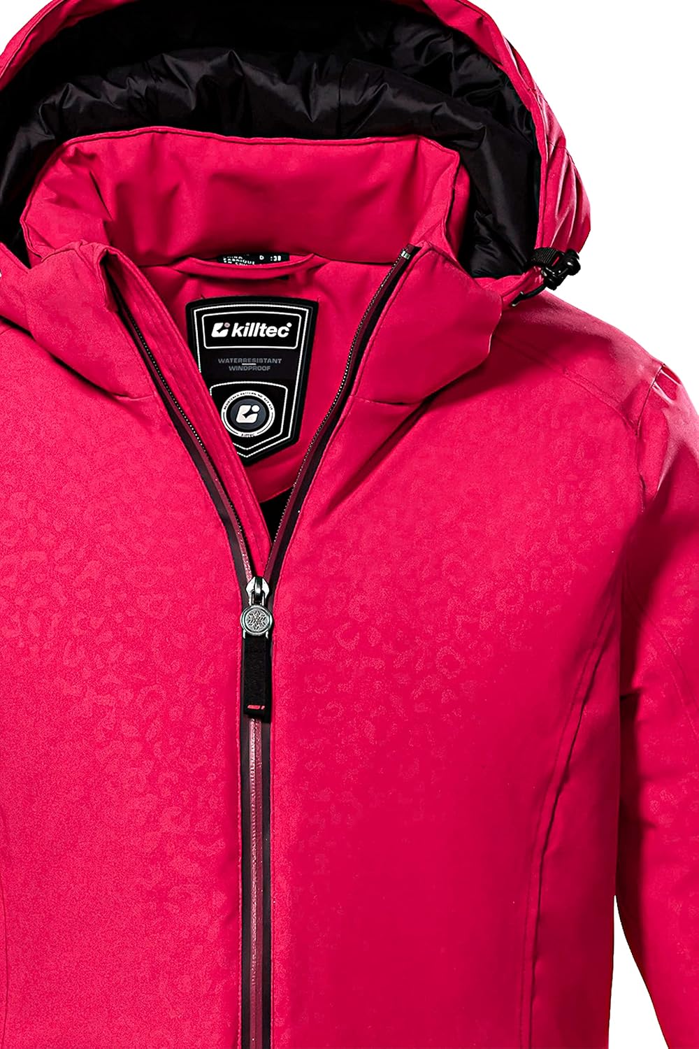 Killtec Damen Ksw 111 Wmn Ski Jckt Skijacke/Funktionsjacke mit abzippbarer Kapuze und Schneefang, Ro