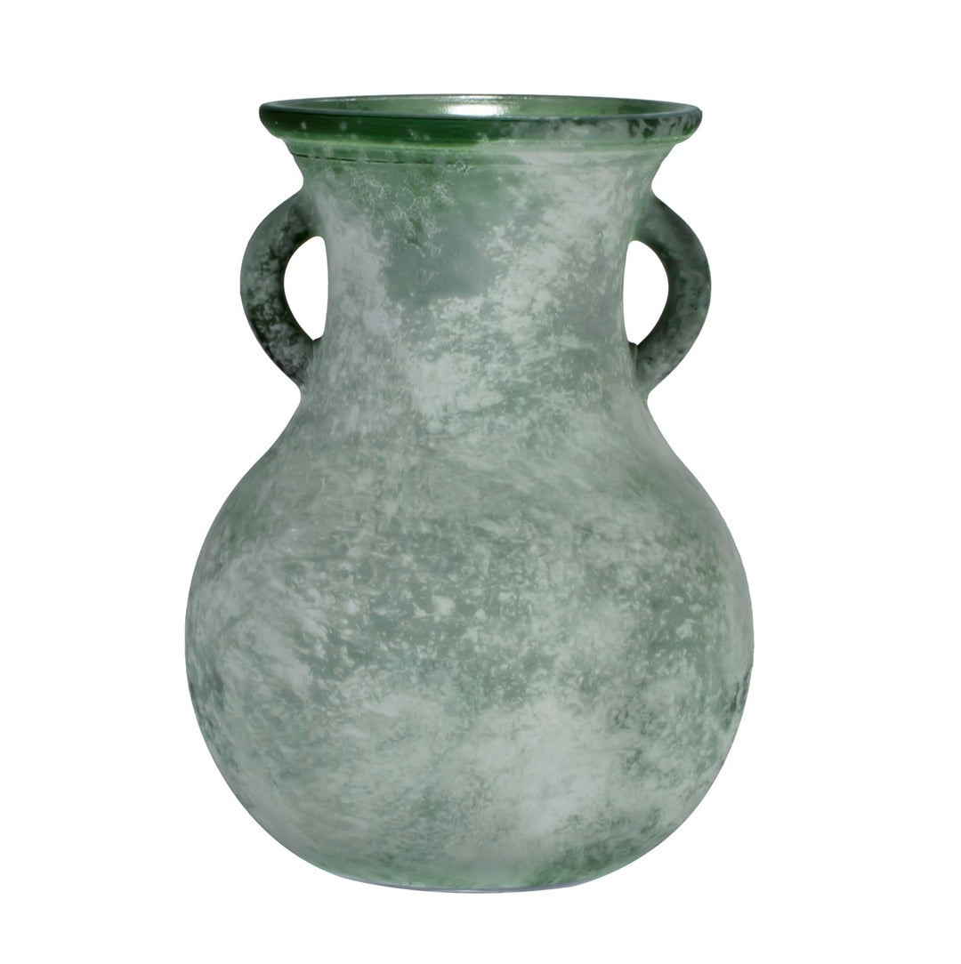 ZHIPINHUI Antike Vase, Glasvase mit Doppelohren, römischer Kunststil des frühen Mittelalters, einzig