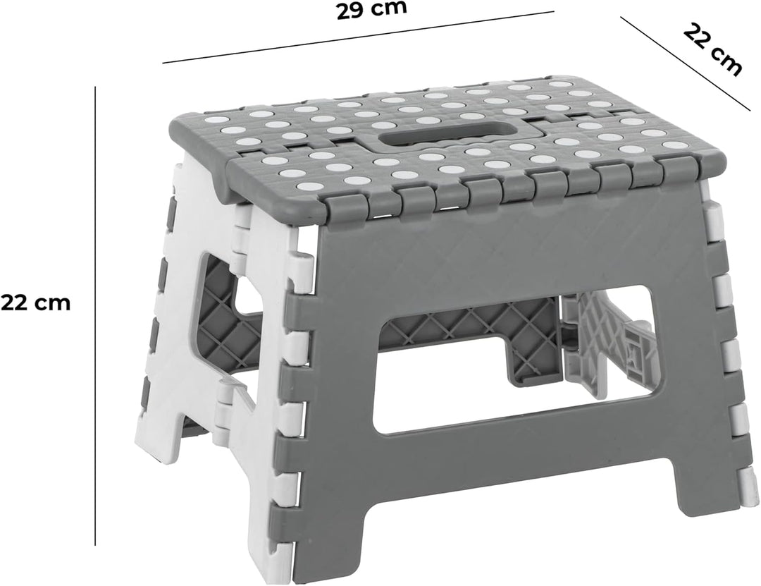 Baroni Home Klappbare Tritthocker, Klapphocker bis 130 kg, Ultra-robust, platzsparender Hocker mit A