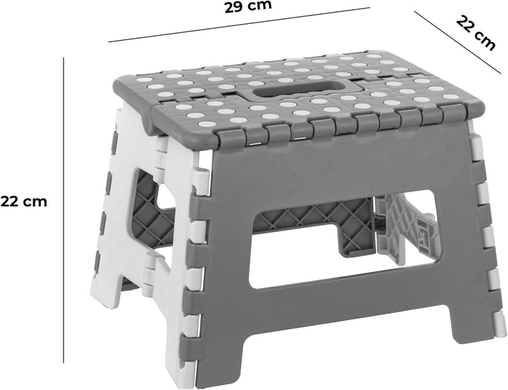 Baroni Home Klappbare Tritthocker, Klapphocker bis 130 kg, Ultra-robust, platzsparender Hocker mit A