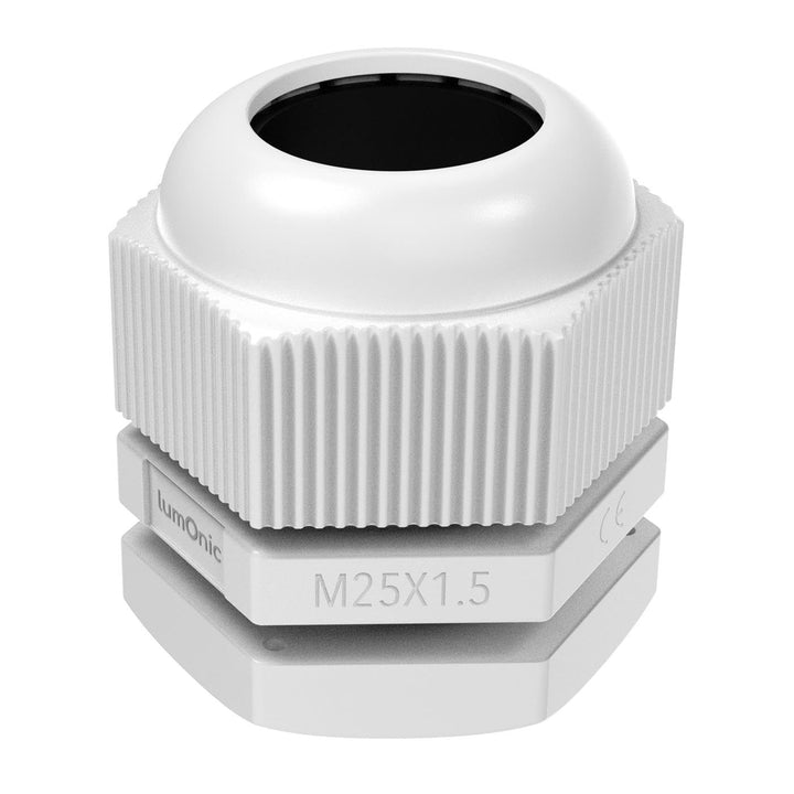 Lumonic 200x Kabelverschraubung M25 IP67 metrisch d9-17mm I Kabeldurchführung wasserdicht in grau I