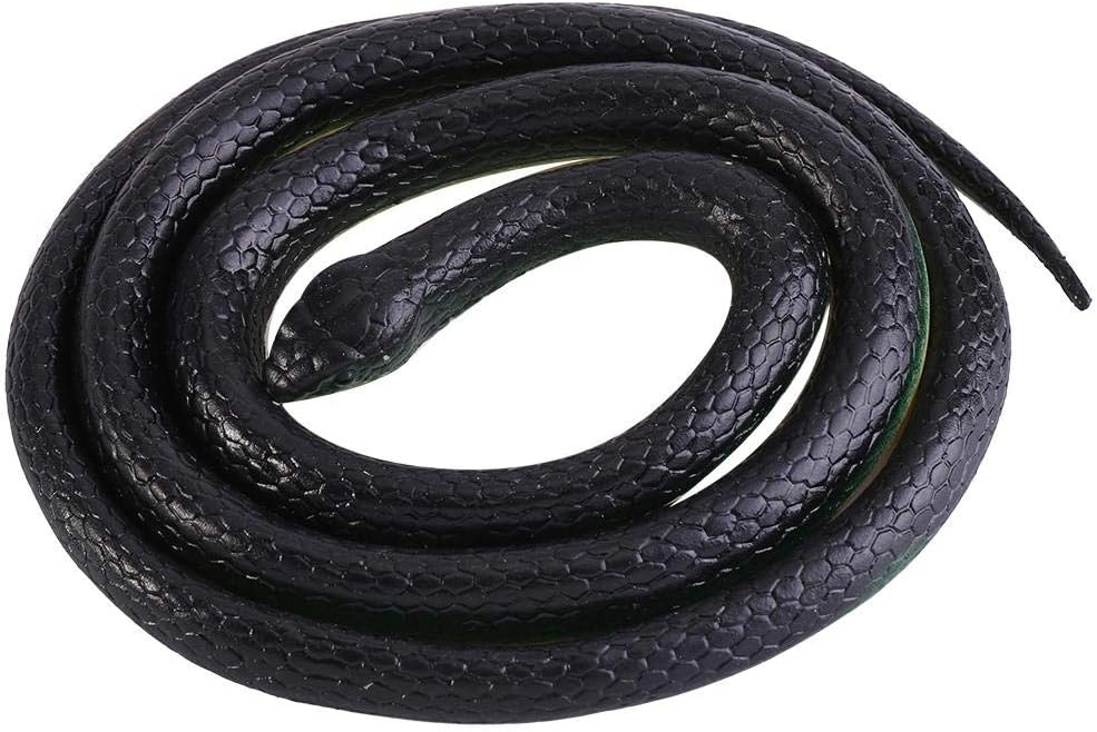 Focket Gummischlange, 130cm lang Realistisches weiches Flexibles Gummischlangen-Garten-Requisiten-lu