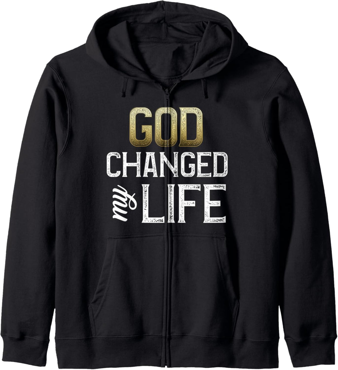 Gott änderte mein Leben, christliches Bibelversgeschenk Kapuzenjacke