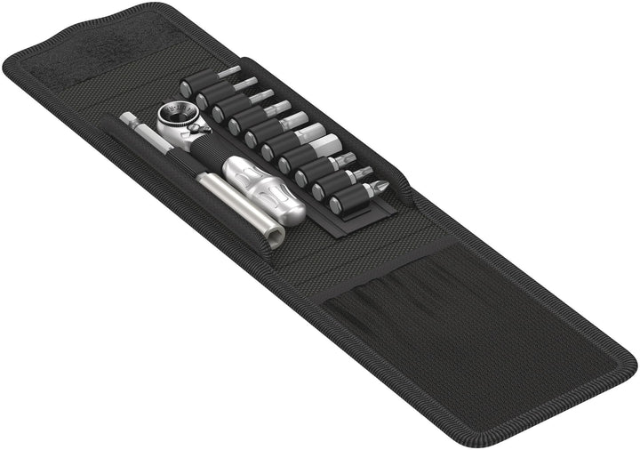 Wera 05004170001 Bicycle Set 1, Fahrrad-Werkzeugsatz, 14-teilig 1/4" Mini Knarren Satz mit Bits, 14-