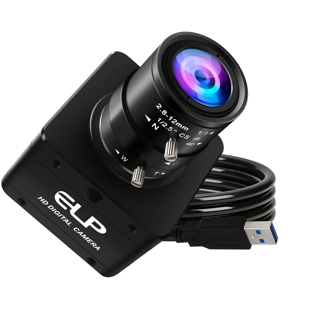 G ELP Hochgeschwindigkeit Global Shutter USB3.0 Manuelle Zoom Kamera, 720P/200fps, 1200P/120fps, USB