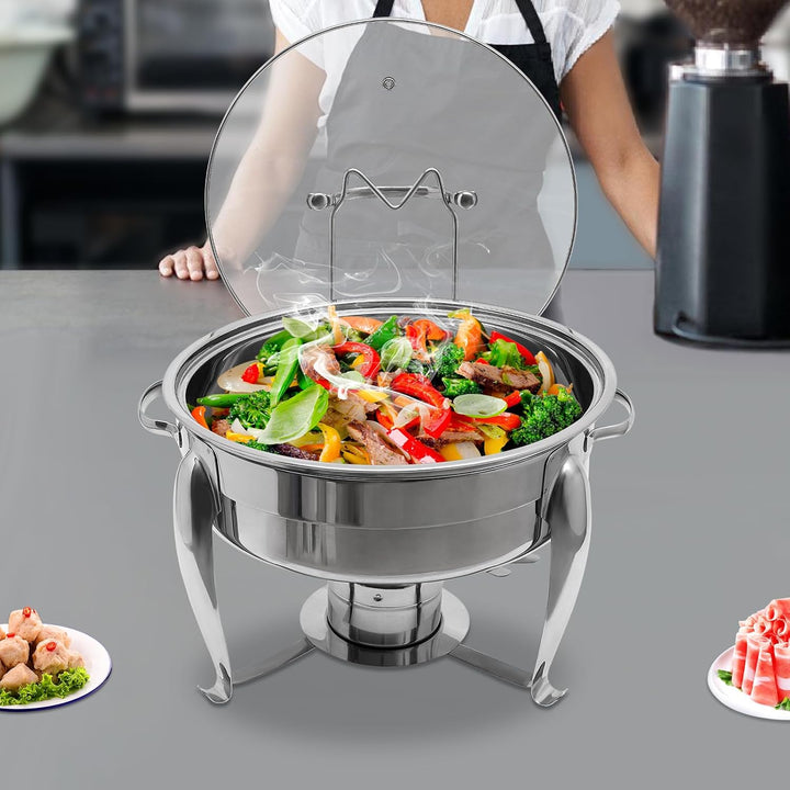 Chafing Dish Professioneller Speisenwärmer, rund, Catering, Buffets, Besteck, professionell, Edelsta