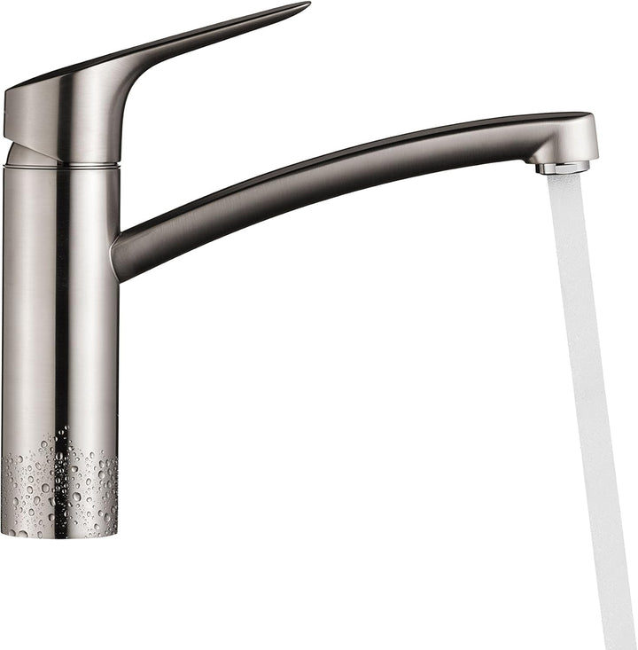 hansgrohe 13861000 MySport Küchenarmatur mit schwenkbarem Auslauf 360°, grau, 13861800 Gebürsteter S