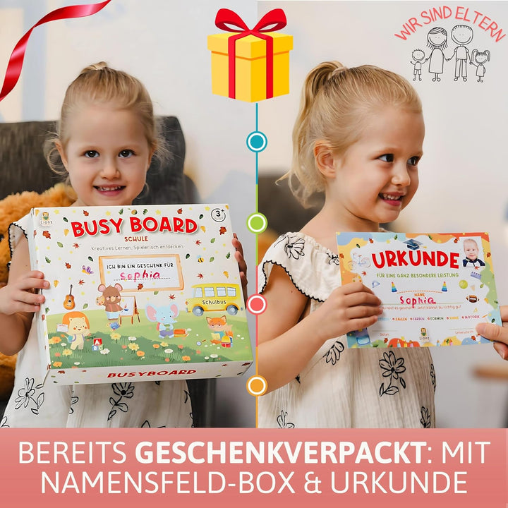 Lion’s Collection Montessori Busy Board Deutsch ab 3 Jahre – Busy Book & Activity Board für Kinder –