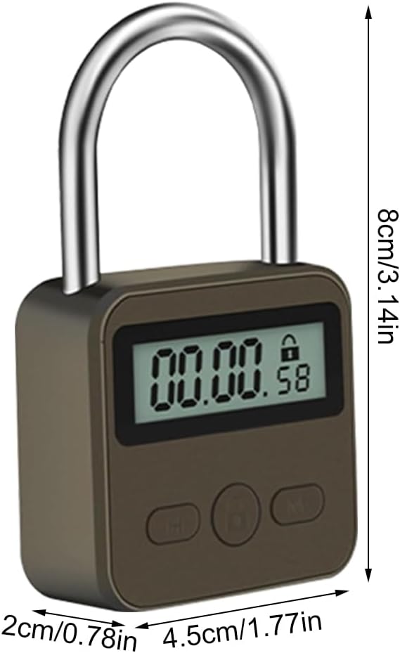 Aoreun Digitale Zeitschloss, Smart Time Lock mit LCD-Display, Wiederaufladbares USB Sicherheits Vorh