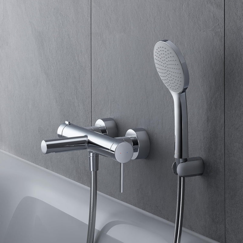 Duravit Universal Duschkopf, Duschbrause mit Strahlart Rain, Handbrause rund (Ø 110 mm), Brausekopf