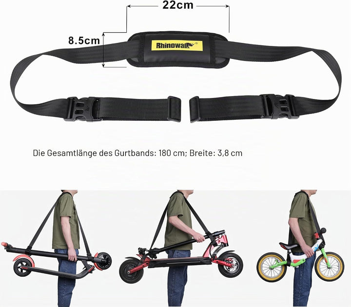 UBORSE Scooter Schultergurt Verstellbarer Tragegurt Shoulder Strap für Xiaomi Elektroroller E-Scoote