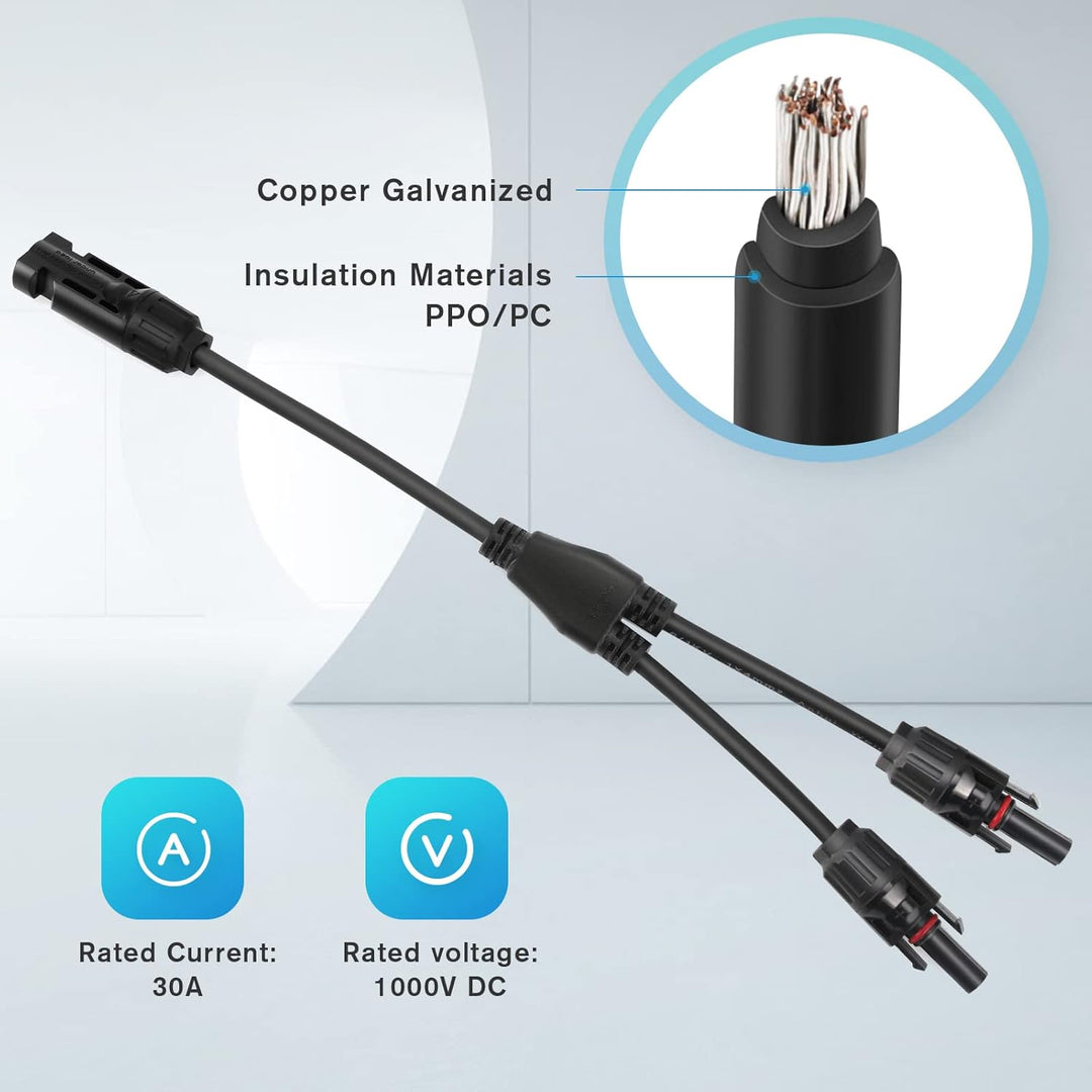 Thlevel Solarpanel Kabel Solarkabel Y Verteiler Male Female MMF und FFM Connector Photovoltaik Steck