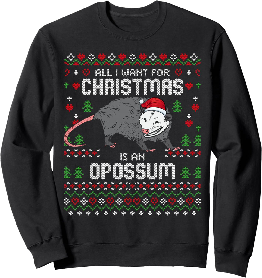Opossums Lover Christmas Possum Hässlicher Weihnachtspullover Sweatshirt