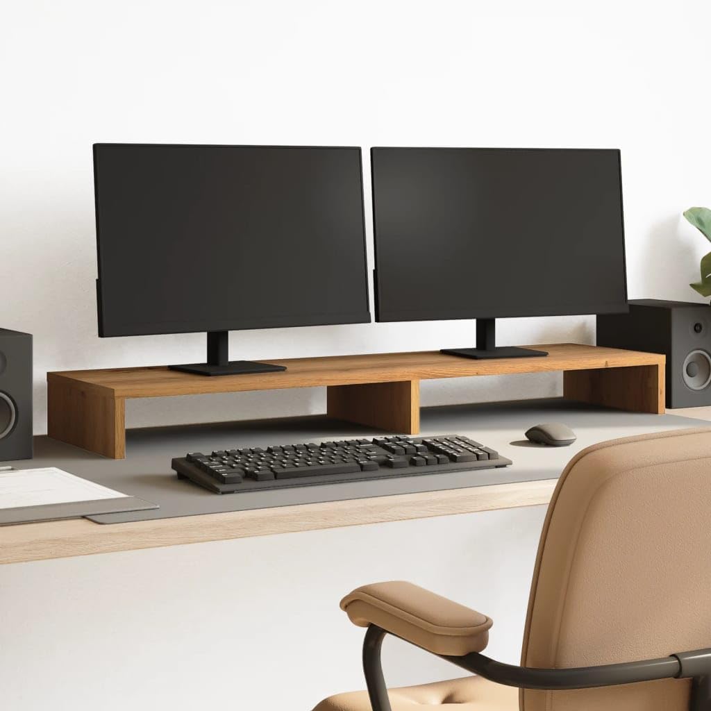 vidaXL Monitorständer, Unterbau Bildschirm Laptop Ständer, Tisch Erhöhung für PC Monitor Drucker, Bi