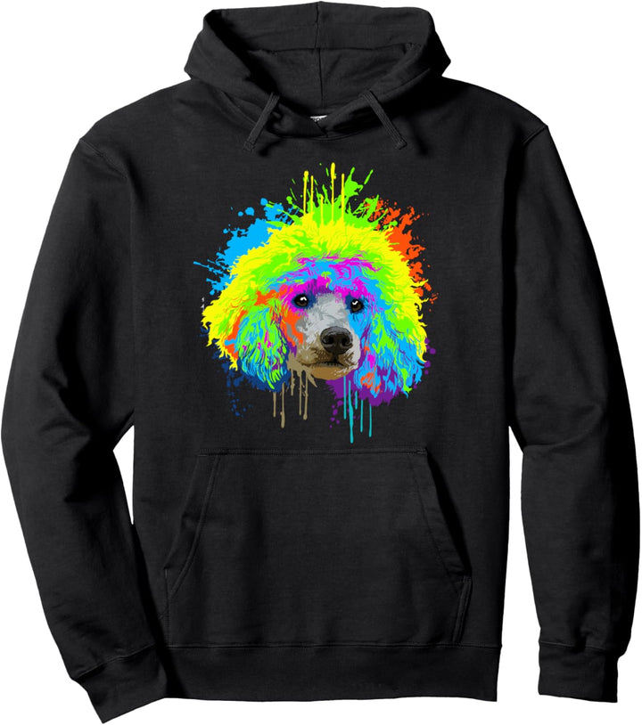 Splash Art Pudel Hundehalter Geschenkidee Hunde Pullover Hoodie