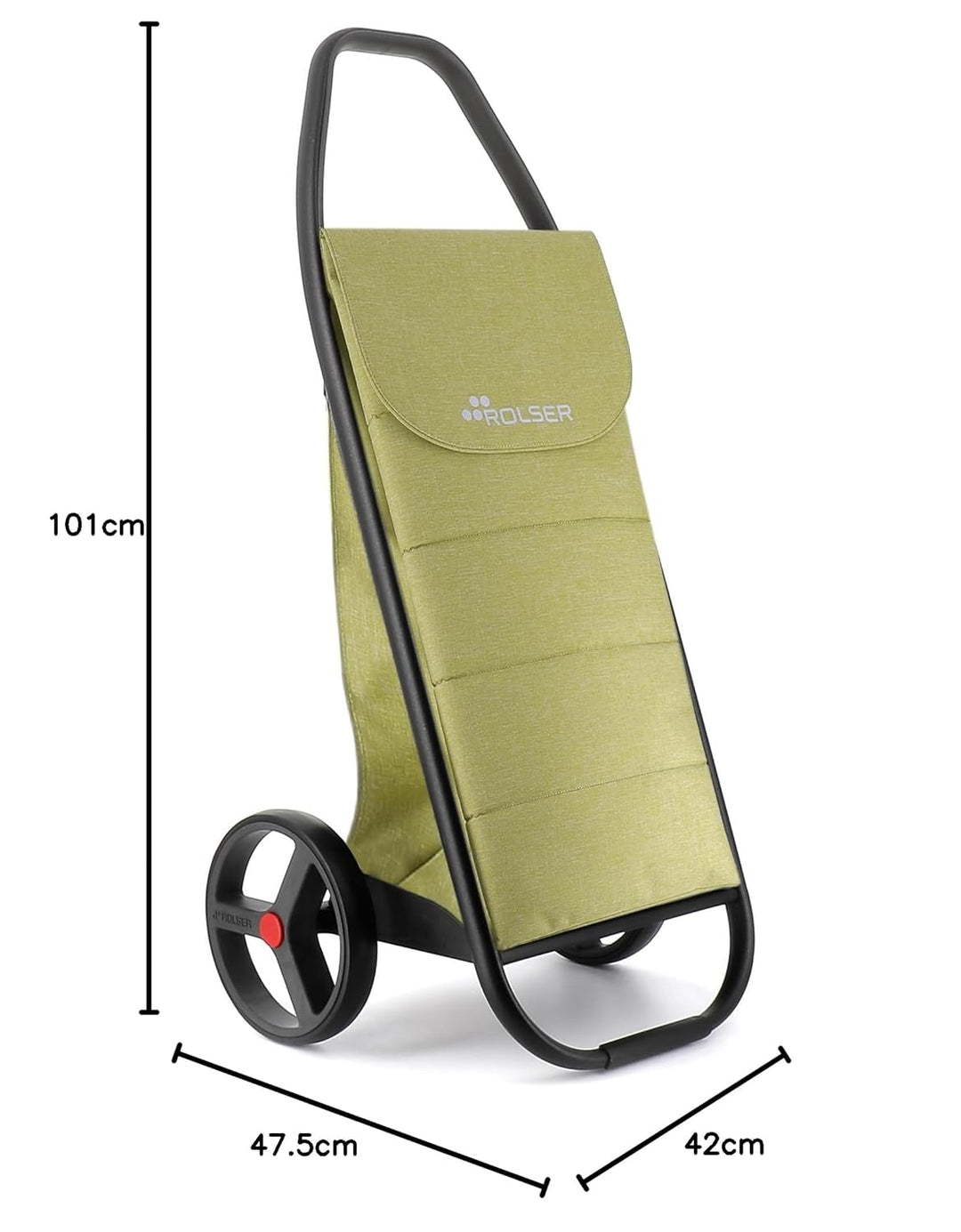 Einkaufstrolley Rolser COM Tweed Polar Black Tube 2 grosse Räder - Lima, Lima