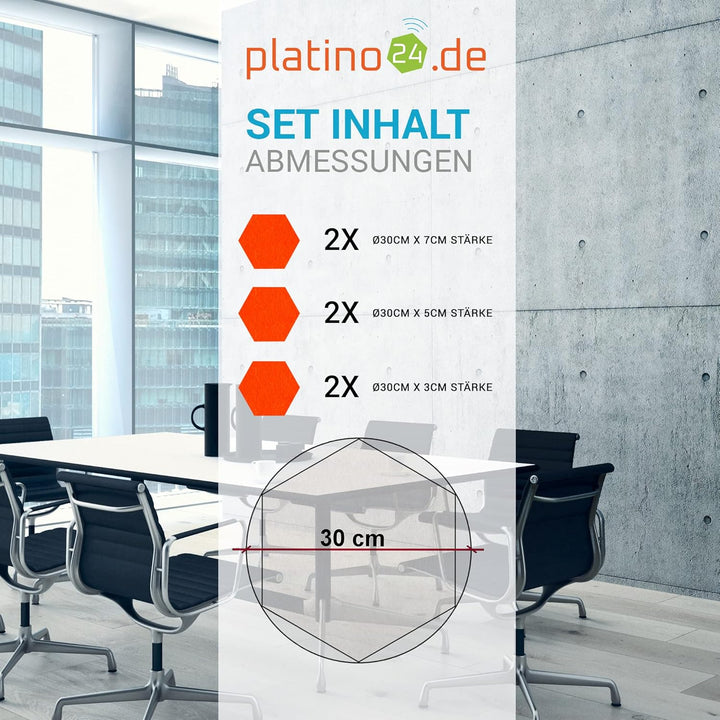 platino24 Schallabsorber COLORE aus Basotec G+ I Akustikpaneele mit Akustikfilz I 3D Wand-Paneele mi