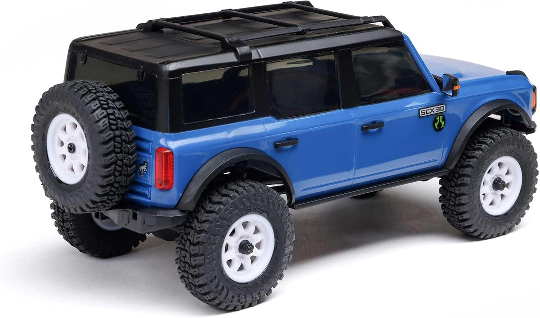 Axial 1/30 SCX30 Ford Bronco 4X4 RTR Brushed RC Rock Crawler, Blau, Blau