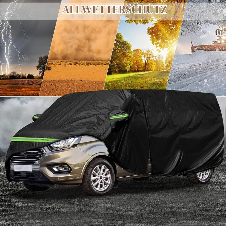 Autoabdeckung Vollgarage Ersatz für Ford Transit Custom 2012-2022, 300D Allwetter Autoabdeckung für