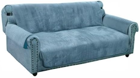 Granbest Super Thick Samt Sofabezug 3 Sitzer Anti-Rutsch Durable Couchbezug mit Elastischem Riemen 4