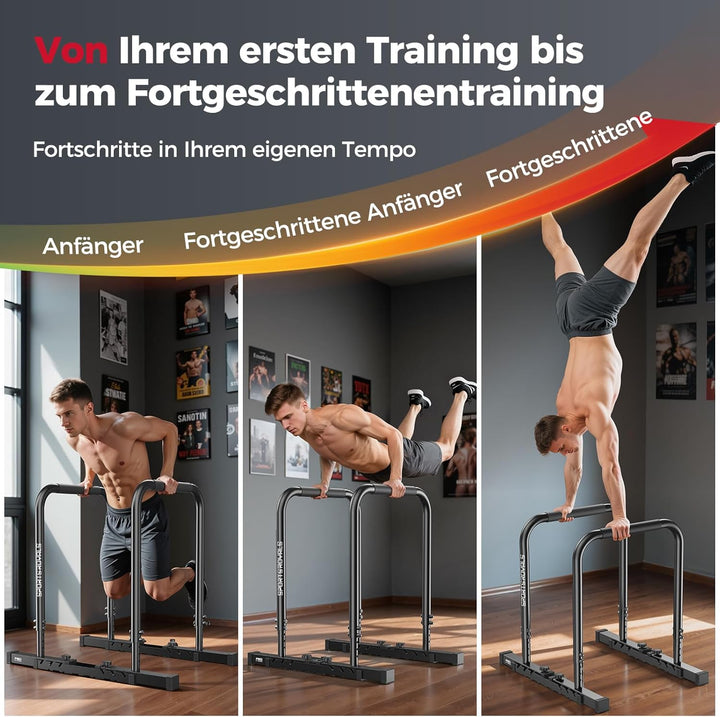 Sportsroyals Dip Barren mit Doppel-Sicherheitsverbindung | Multifunktionaler Stabiler Hebel | Dip St