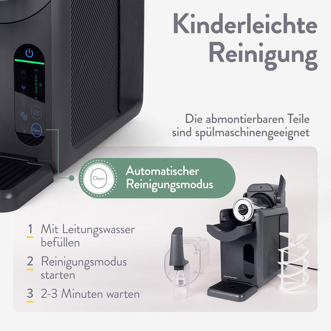 Springlane 2 Liter Slush Maschine inkl. Rezeptbuch, 5-in-1 Slushie Maschine für Slushies, Cocktails,