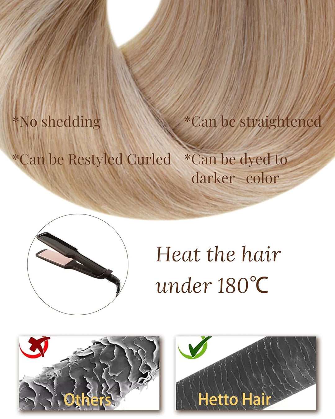 Hetto Echthaar Extensions Tape in Blond Extensions Tape in Echthaar Remy Tape Extensions Echthaar Du