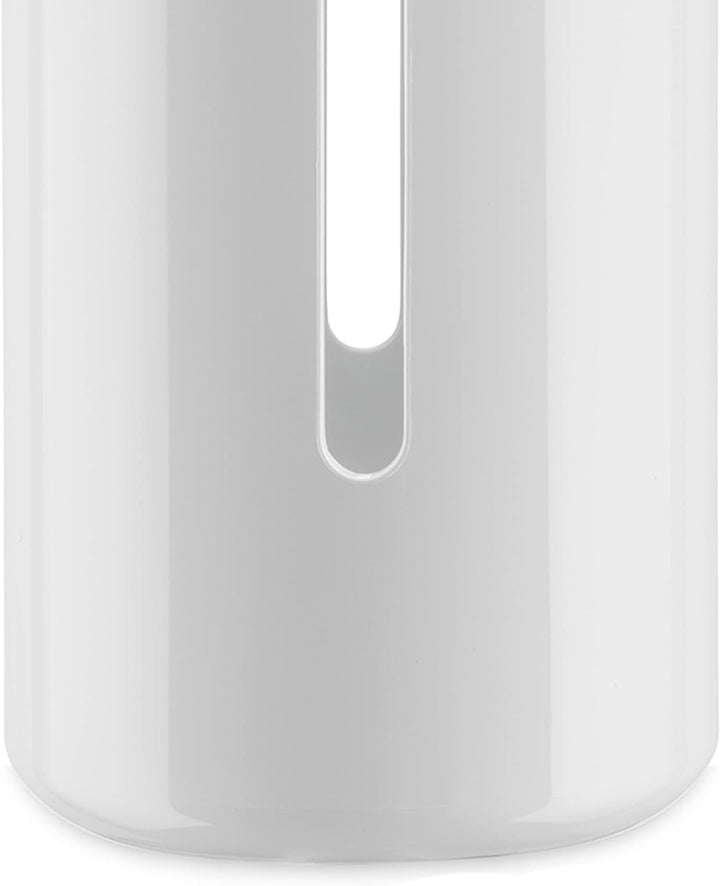 Alessi Birillo PL18 W - Design Toilettenpapierbehälter aus Thermoplastisches Harz und PMMA, Weiss,L