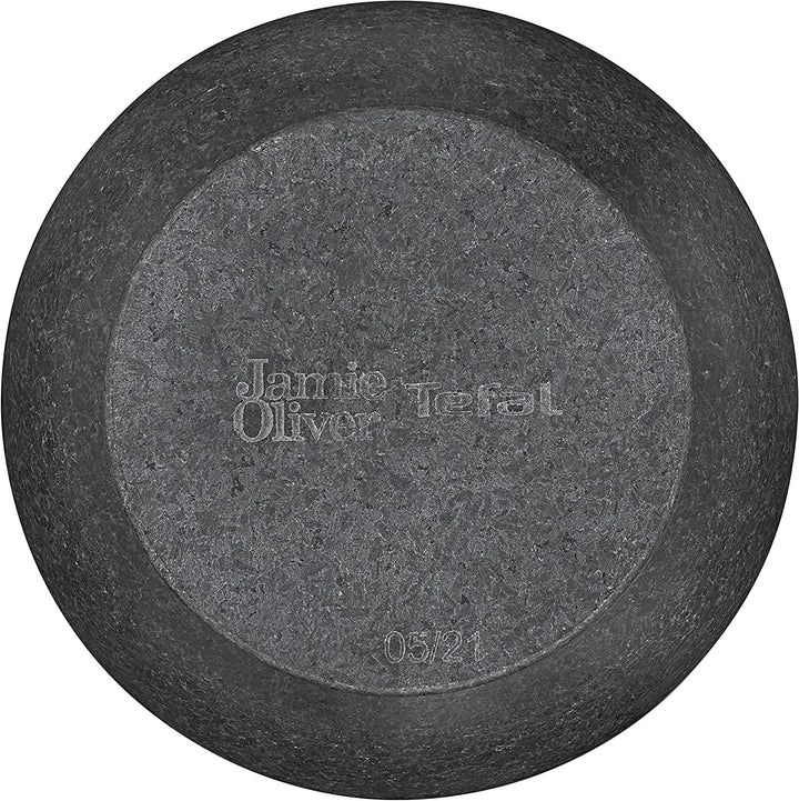 Jamie Oliver by Tefal Mörser und Stössel aus Granit, 14,5 cm Durchmesser, Kräuter und Gewürze zerkle