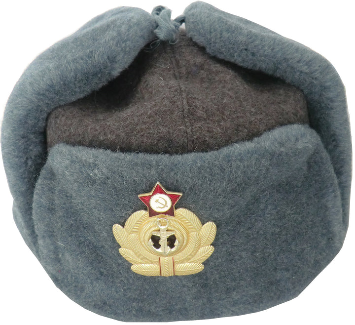 RUSSIANSTORE Russische Fellmütze Wolle, Shapka Ushanka, Wintermütze Militärmütze der Sowietischen Ma