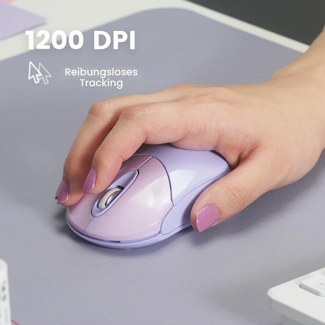 Perixx PERIMICE-802PP kabellose Bluetooth-Maus, tragbares Design, kompatibel mit Windows, iOS und An