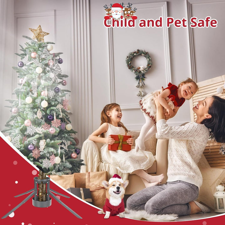 DAKEPOLE Weihnachtsbaumständer, Stabile Abnehmbare Weihnachtsbaumständer Baumhalter für Lebenige Wei